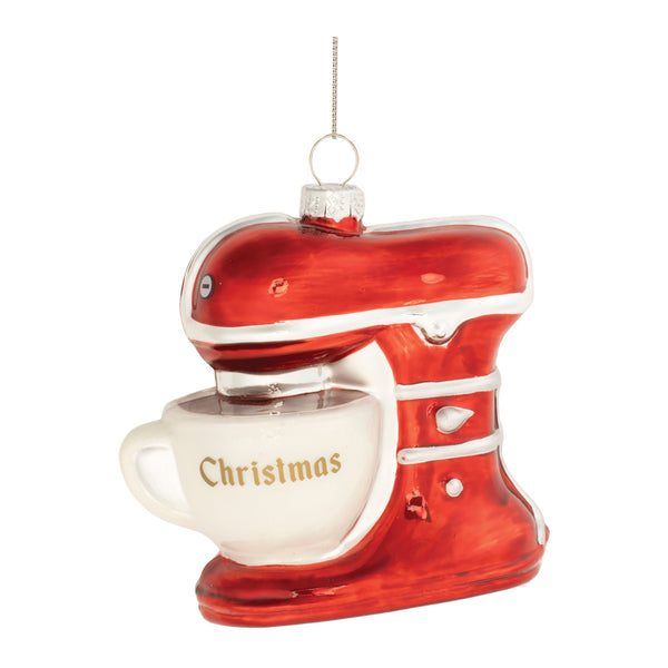 Melrose Glass Christmas Baking Mixer Ornament (Set of 12)