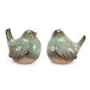 Melrose Ceramic Bird Figurines with Unglazed Accents (Set of 4) Multicolor