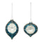 Melrose Plaid Glass Reflector Ornament (Set of 12)