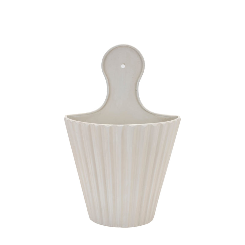 Melrose Ribbed Metal Wall Pocket, Metal