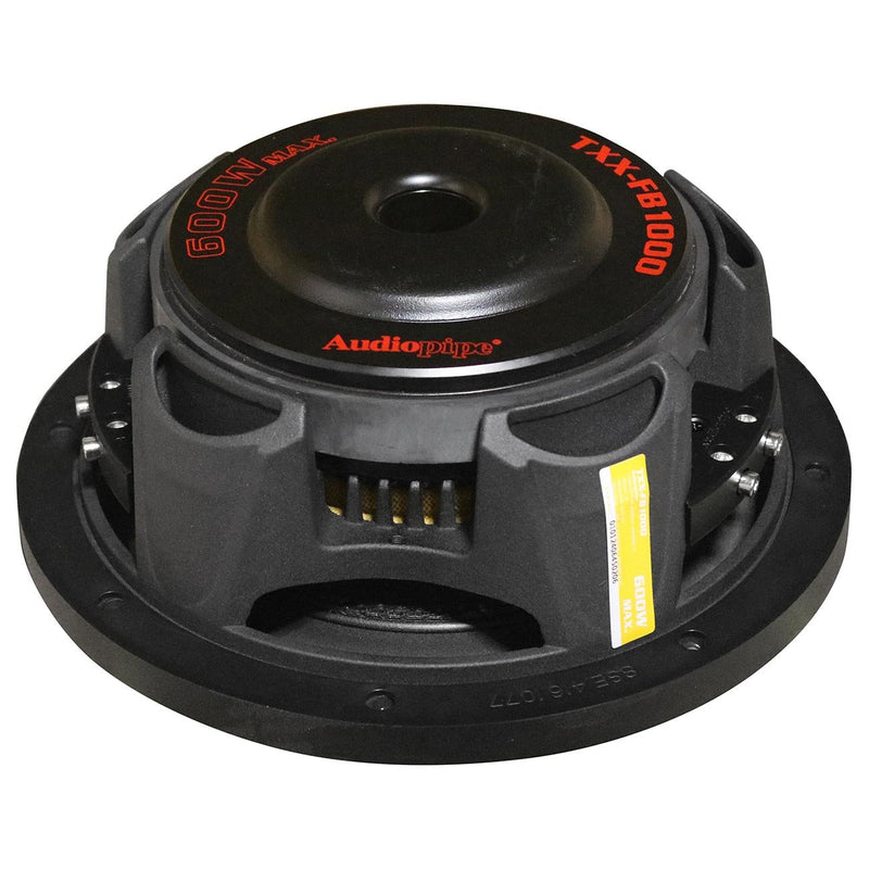 Audiopipe 10" Shallow Mount Woofer 300W RMS/600W Max Dual 4 Ohm Voi - TXX-FB1000