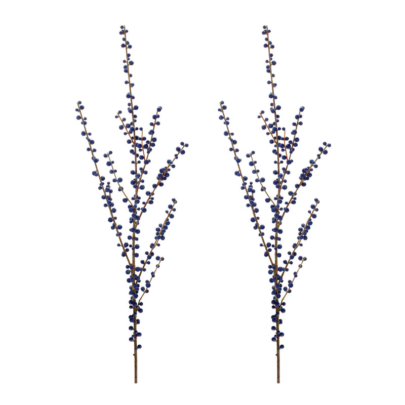 Melrose Ilex Blue Berry Spray (Set of 2)