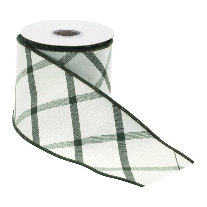 Melrose Plaid Wired Ribbon 4" x 5 Yds