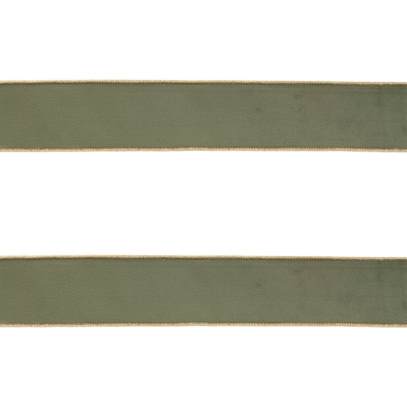 Melrose Green Wired Ribbon (Set of 2)