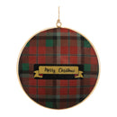 Melrose Metal Deer and Pine Tree Disc Ornament (Set of 6)