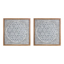 Melrose Framed Paper Mache Wall Art, Modern, Wood