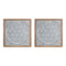 Melrose Framed Paper Mache Wall Art, Modern, Wood