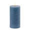 Melrose FIA Wick Blue Pillar Candle (Set of 2)