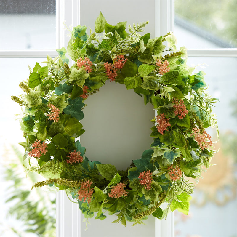 Melrose Mixed Seeded Foliage Wreath 24"D