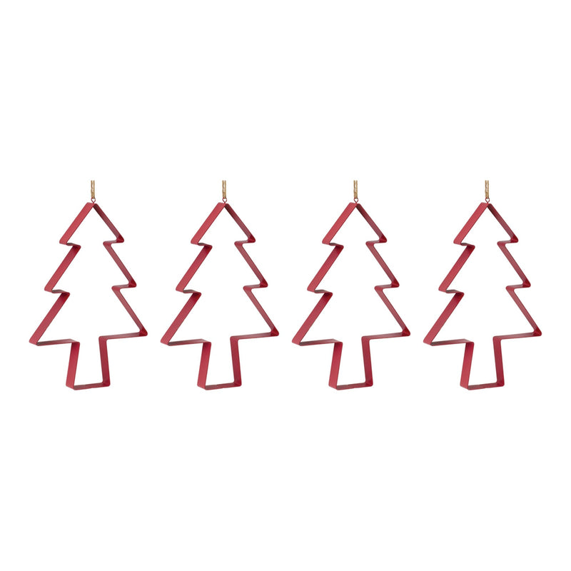 Melrose Pine Tree Cookie Cutter Ornament (Set of 4)