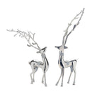 Melrose Metal Deer Statue (Set of 2)