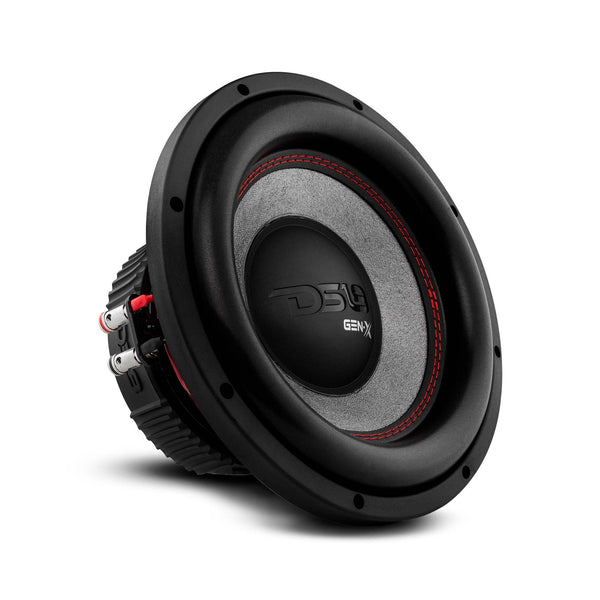 DS18 GEN-X104D Dynamic 10" 800 Watt Deep Bass Dual 4-Ohm Voice Coil Subwoofer - Red & Black