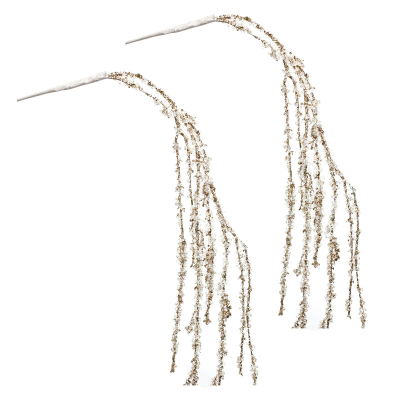 Melrose Silver Glitter Branch (Set of 2)