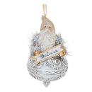 Melrose Ornate Santa and Snowman Finial Ornament (Set of 6)