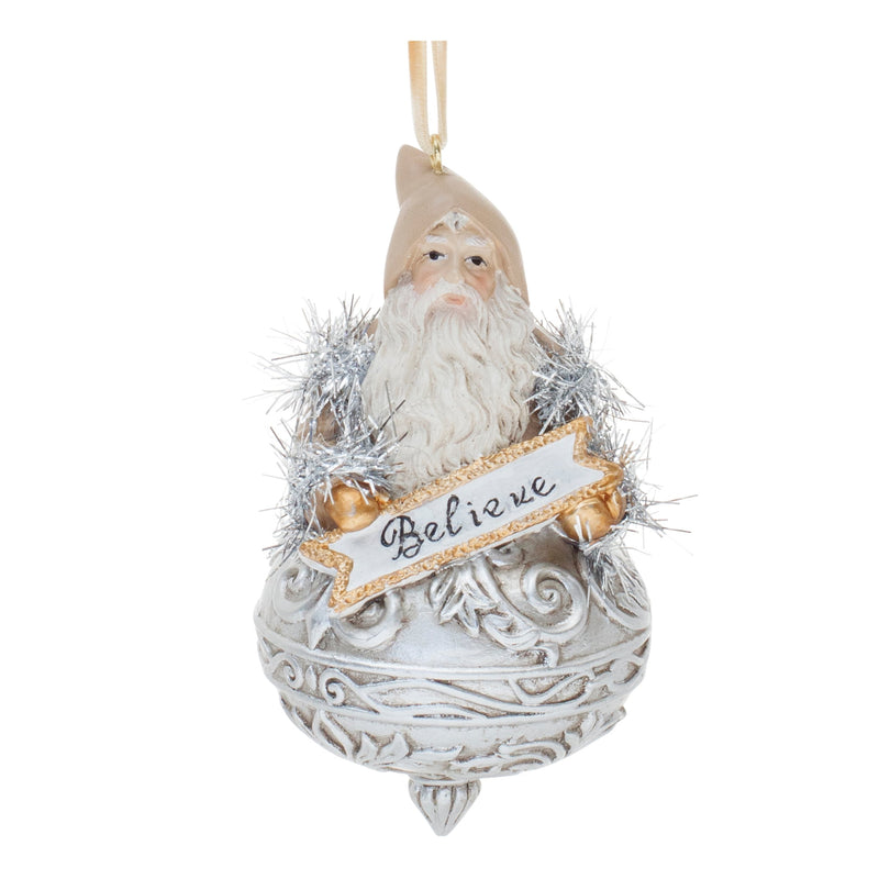 Melrose Ornate Santa and Snowman Finial Ornament (Set of 6)