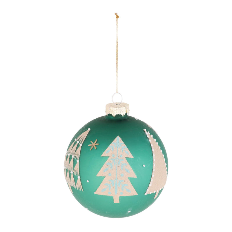 Melrose Beaded Pine Tree Ball Ornament (Set of 6)