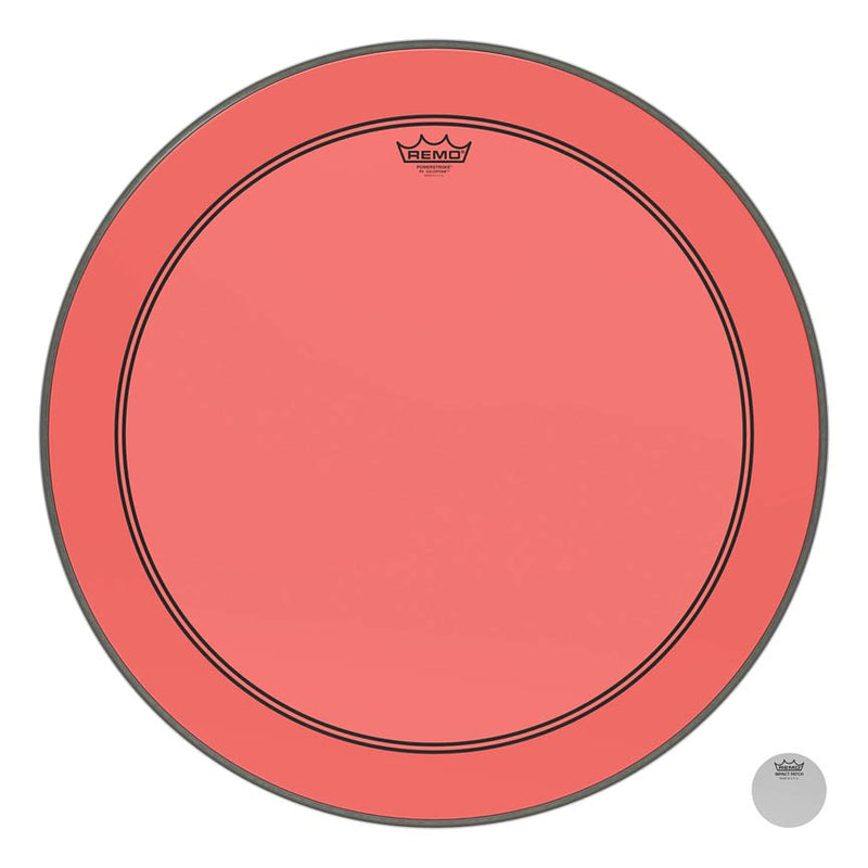 Remo P3-1326-CT-RD Powerstroke 3 Colortone 26" Bass Drumhead - Red