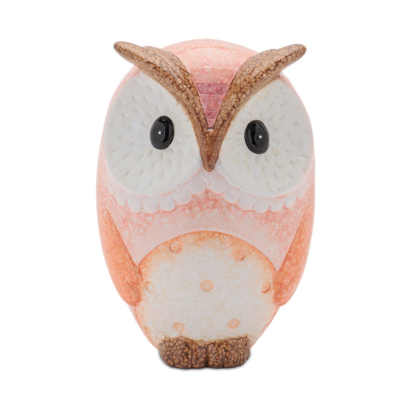 Melrose Terra Cotta Owl Decor (Set of 3)