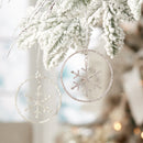 Melrose Jeweled Metal Hanging Snowflake Ornament (Set of 12)