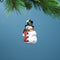 Glittered Glass Snowman Ornament (Set of 6)