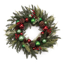 Melrose Mixed Pine Ornament and Pincone Wreath 28"D