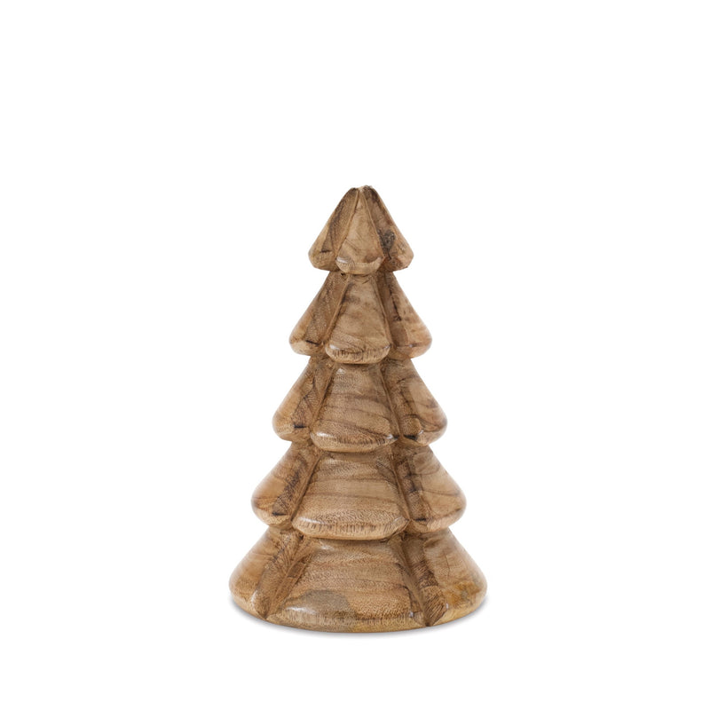 Melrose Modern Wood Pine Tree (Set of 2)