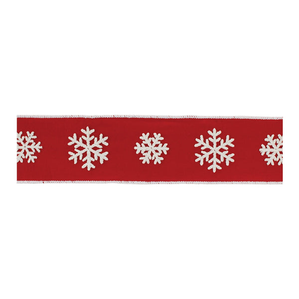 Melrose Holiday Snowflake Ribbon 4" x 5 Yds.