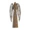 Melrose Rustic Wood Sentiment Angel with Galvanized Metal Wings (Set of 2)