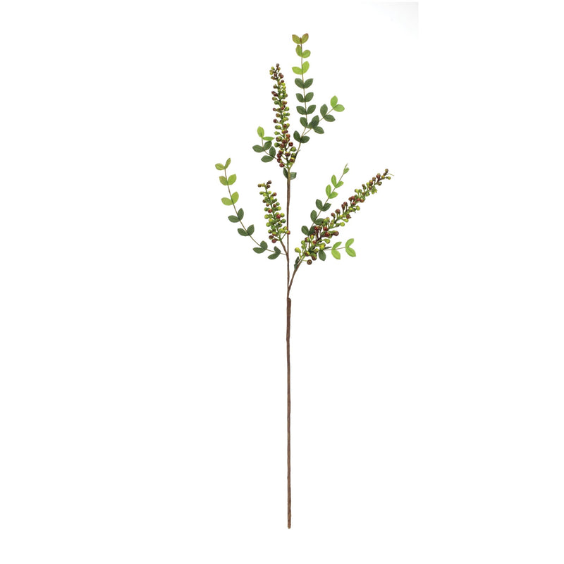 Melrose Variegated Red Berry Foliage Spray (Set of 6)