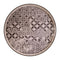Melrose Round Ornate Geometric Print Tray 17.5"D