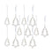 Silver Jeweled Tree Snowflake Ornament (Set of 12)