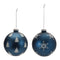 Melrose Frosted Navy Glass Ball Ornament (Set of 6)