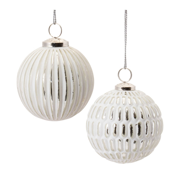 Frosted Glass Ball Ornament (Set of 6)