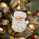 Melrose Glass Santa Head Ornament (Set of 12)