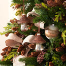 Melrose Beaded Glass Mushroom Ornament (Set of 6)