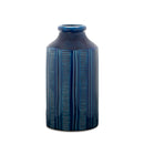 Melrose Blue Etched Terra Cotta Vase 10"H
