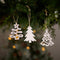 Melrose Wood Tree Tag Ornament with Beaded Hanger (Set of 9)