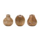 Melrose Natural Wood Bud Vase (Set of 3)