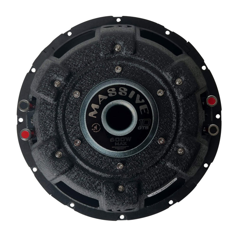 Massive Audio 10" 300 Watts RMS Dual 4 Ohm Shallow Subwoofer – GTS10
