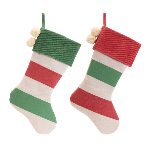 Melrose Striped Wool Stocking (Set of 2)