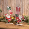 Melrose Wood Santa with Presents Display (Set of 2)