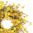 Melrose Yellow Daisy Floral Wreath 23"D