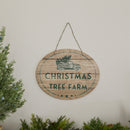 Melrose Christmas Tree Farm Sign with Rustic Wood Design 10"L