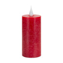 Melrose Red LED Designer Wax Candle with Moving Flame