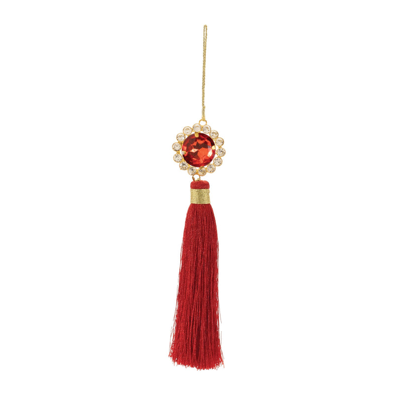 Melrose Holiday Jewel Tassle Ornament (Set of 6)