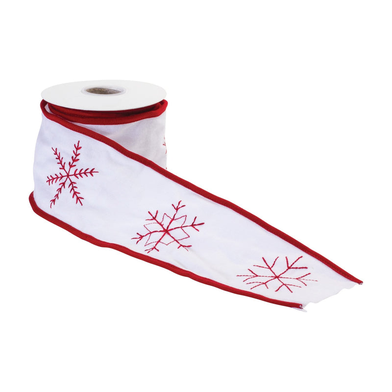 Melrose Holiday Snowflake Ribbon (Set of 2)