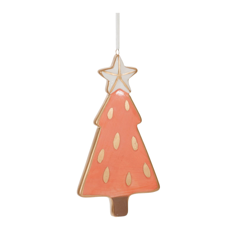Melrose Ceramic Pine Tree Ornament (Set of 6)