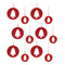 Melrose Red Wood Pine Tree Cut-Out Ornament (Set of 12)