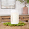 Melrose White Punched Metal Candle Holder