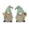 Melrose Stone Garden Gnome Figurine with Bird and Lantern Accent (Set of 4)